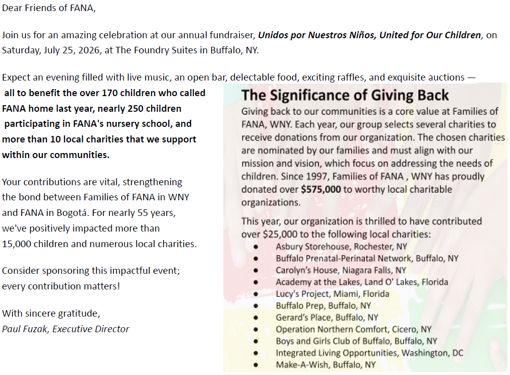 FANA Celebration 2026 dear friends